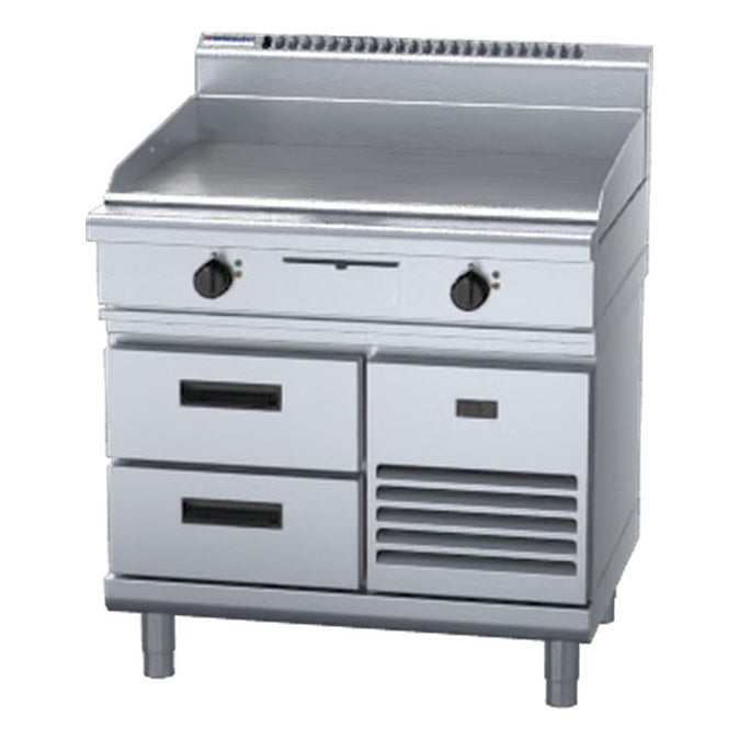 Waldorf 800 Series 900mm Electric Griddle - Refrigerated Base - GP8900E-RB