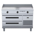 Waldorf 800 Series 1200mm Electric Griddle Low Back Version - Refrigerated Base - GPL8120E-RB