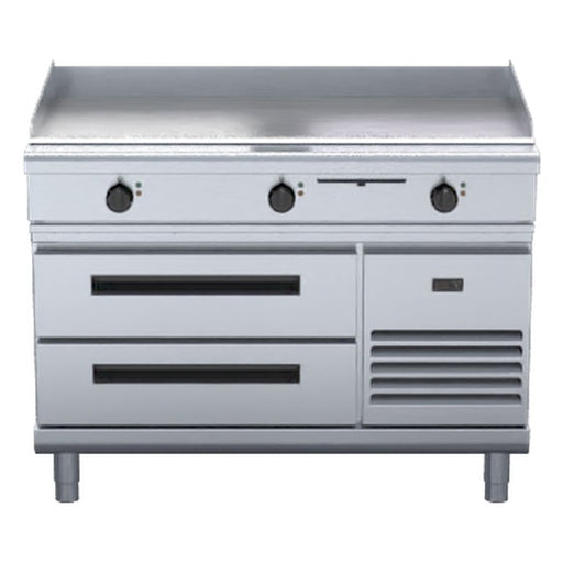 Waldorf 800 Series 1200mm Electric Griddle Low Back Version - Refrigerated Base - GPL8120E-RB