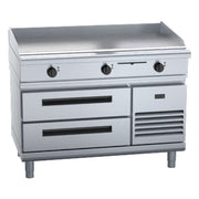 Waldorf 800 Series 1200mm Electric Griddle Low Back Version - Refrigerated Base - GPL8120E-RB
