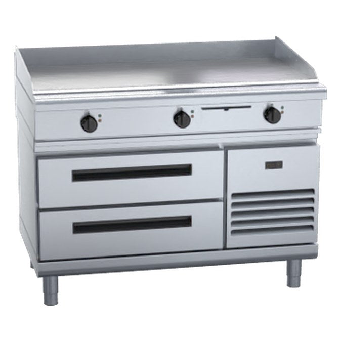 Waldorf 800 Series 1200mm Electric Griddle Low Back Version - Refrigerated Base - GPL8120E-RB