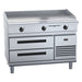 Waldorf 800 Series 1200mm Electric Griddle Low Back Version - Refrigerated Base - GPL8120E-RB