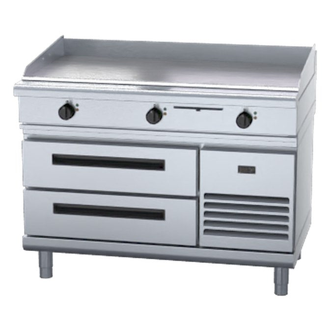 Waldorf 800 Series 1200mm Electric Griddle Low Back Version - Refrigerated Base - GPL8120E-RB