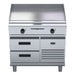 Waldorf 800 Series 900mm Electric Griddle Low Back Version - Refrigerated Base - GPL8900E-RB