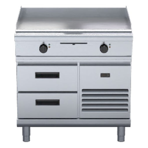 Waldorf 800 Series 900mm Electric Griddle Low Back Version - Refrigerated Base - GPL8900E-RB