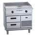 Waldorf 800 Series 900mm Electric Griddle Low Back Version - Refrigerated Base - GPL8900E-RB
