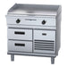Waldorf 800 Series 900mm Electric Griddle Low Back Version - Refrigerated Base - GPL8900E-RB