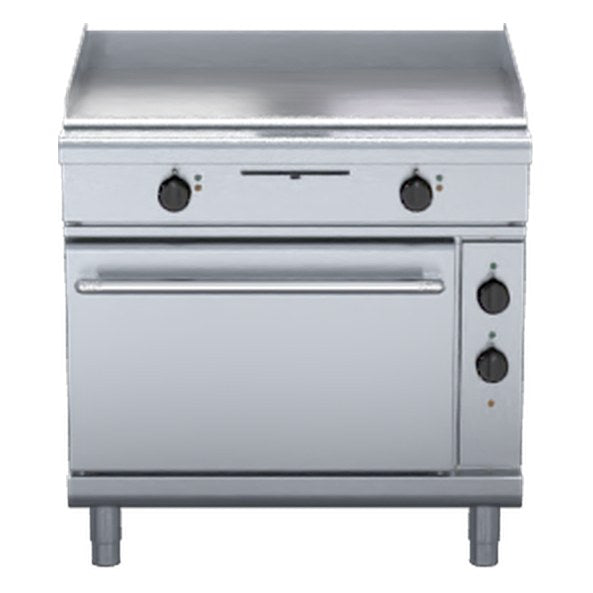 Waldorf 800 Series 900mm Electric Griddle Static Oven Range Low Back Version - GPL8910E