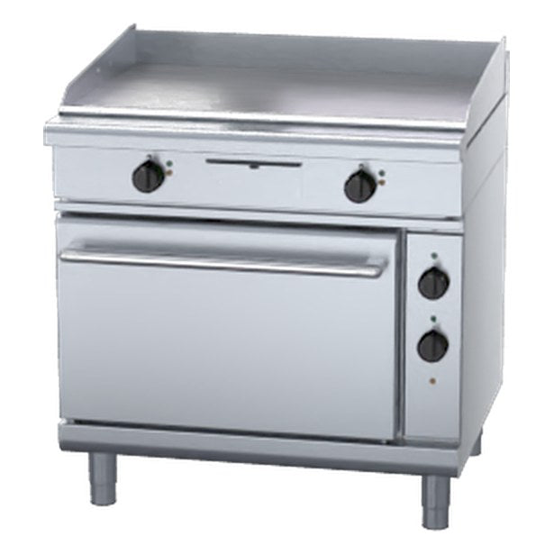 Waldorf 800 Series 900mm Electric Griddle Static Oven Range Low Back Version - GPL8910E