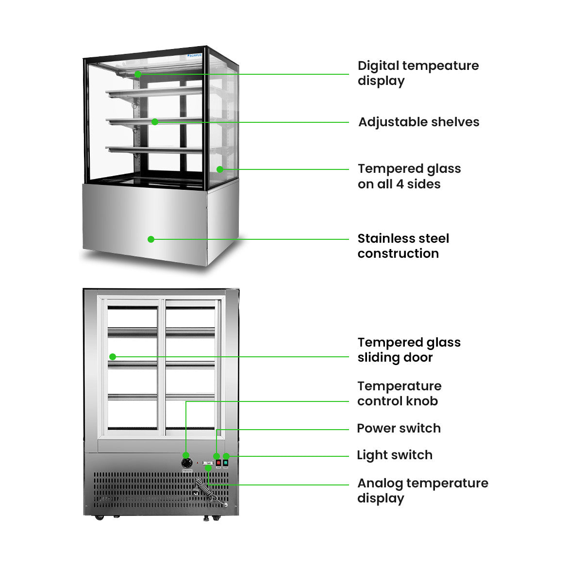 Bonvue Heated Display Cabinet - H-SF830V