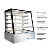 Bonvue Deluxe Heated Display Cabinet 5 Tier 1200mm- H-SLP840C