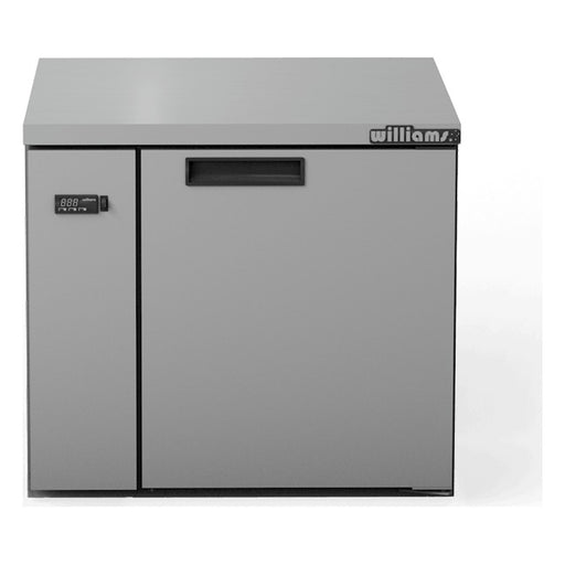 Williams Boronia - One Solid Door Stainless Steel Remote Back Bar Counter Display Fridge - HB1RSS