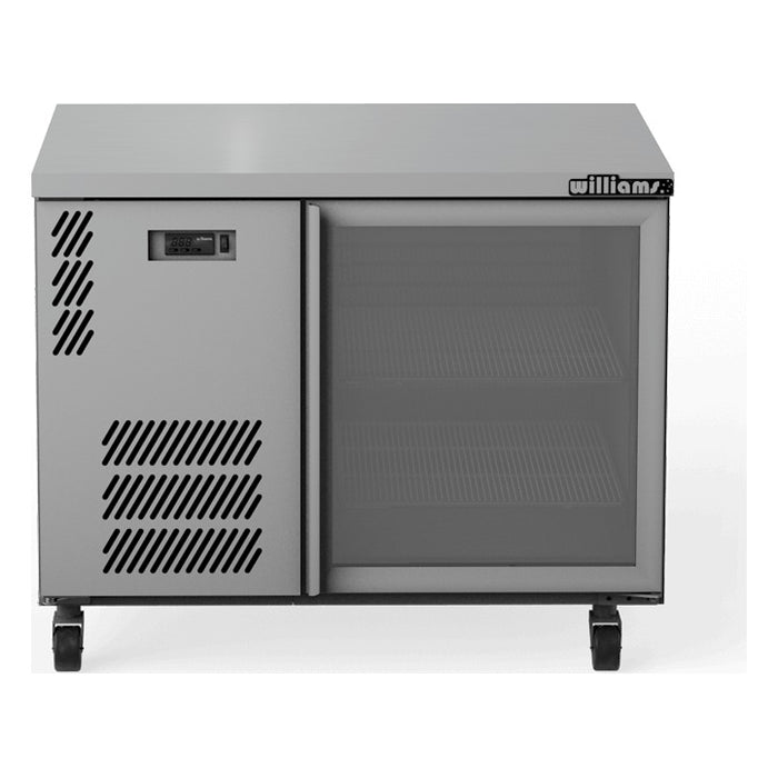 Williams Boronia - One Glass Door Stainless Steel Under Counter Display Fridge - HB1UGS