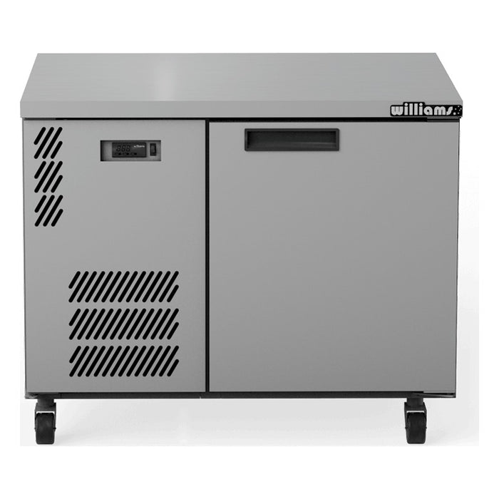 Williams Boronia - One Solid Door Stainless Steel Under Counter Display Fridge - HB1USS
