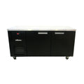 Williams Boronia - Two Solid Door Black Colorbond Under Bench Fridge - HB2USBHC