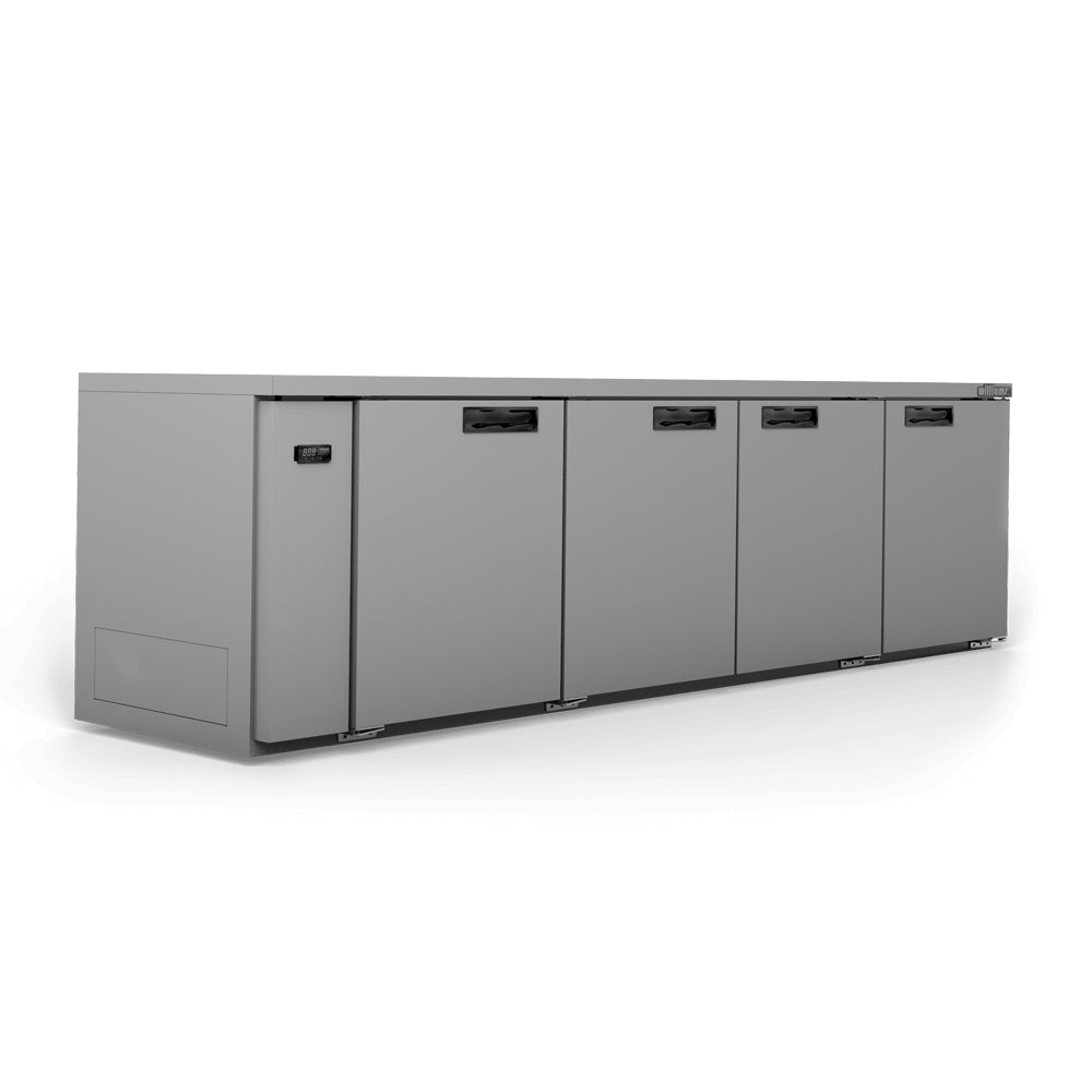 Williams Boronia - Four Solid Door Black Colorbond Remote Under Bench Fridge - HB4RSB