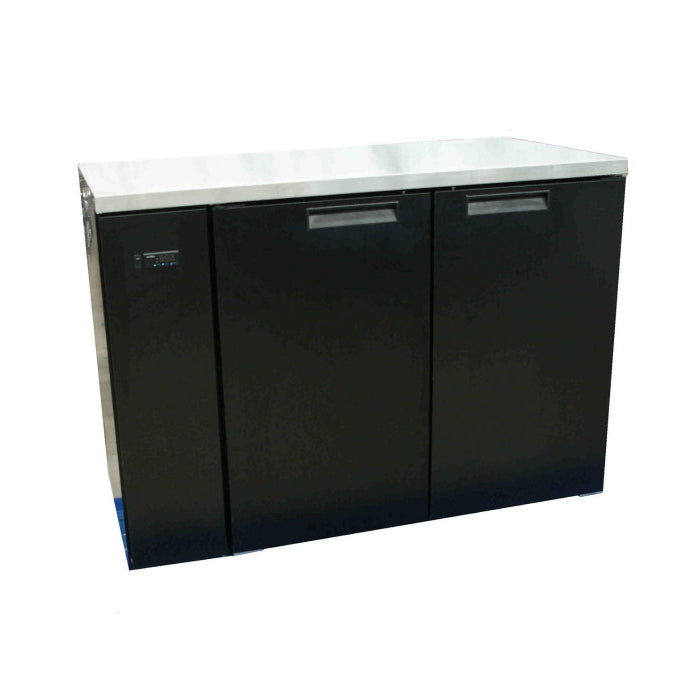 Williams Cameo - Two Solid Door Black Colorbond Remote Back Bar Counter Display Fridge - HC2RSB