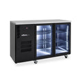 Williams Cameo - Two Glass Door Black Colorbond Under Counter Display Fridge - HC2UGBHC