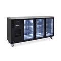 Williams Cameo - Three Glass Door Black Colorbond Under Counter Display Fridge - HC3UGBHC