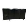 Williams Cameo - Three Solid Door Black Colorbond Under Counter Display Fridge - HC3USBHC