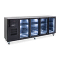 Williams Cameo - Four Glass Door Black Colorbond Under Counter Display Fridge - HC4UGBHC
