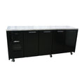 Williams Cameo - Four Solid Door Black Colorbond Under Counter Display Fridge - HC4USBHC