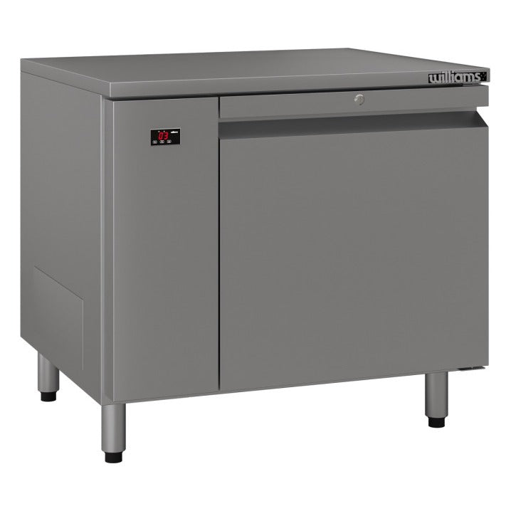 Williams Emerald - One Solid Door Stainless Steel Remote Under Counter Storage Fridge - HE1RSS