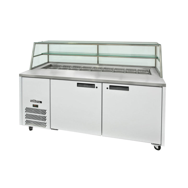 Williams Jade Sandwich - Two Door Prep Counter Fridge With Blown Air Well - Without Canopy - HJ2SCBA-000-N