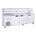 Williams Jade Sandwich - Three Door White Colorbond Prep Counter Fridge With Blown Air Well and Canopy - HJ3SCBA
