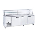 Williams Jade Sandwich - Three Door Prep Counter Fridge With Blown Air Well - Without Canopy - HJ3SCBA-000-N
