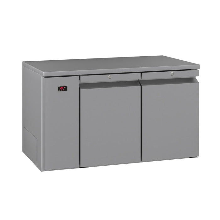 Williams Opal - Two Solid Door Stainless Steel Remote Under Counter Storage Fridge - HO2RSS