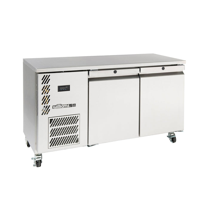 Williams Opal - Two Solid Door Stainless Steel Under Counter Storage Fridge - HO2USSHC