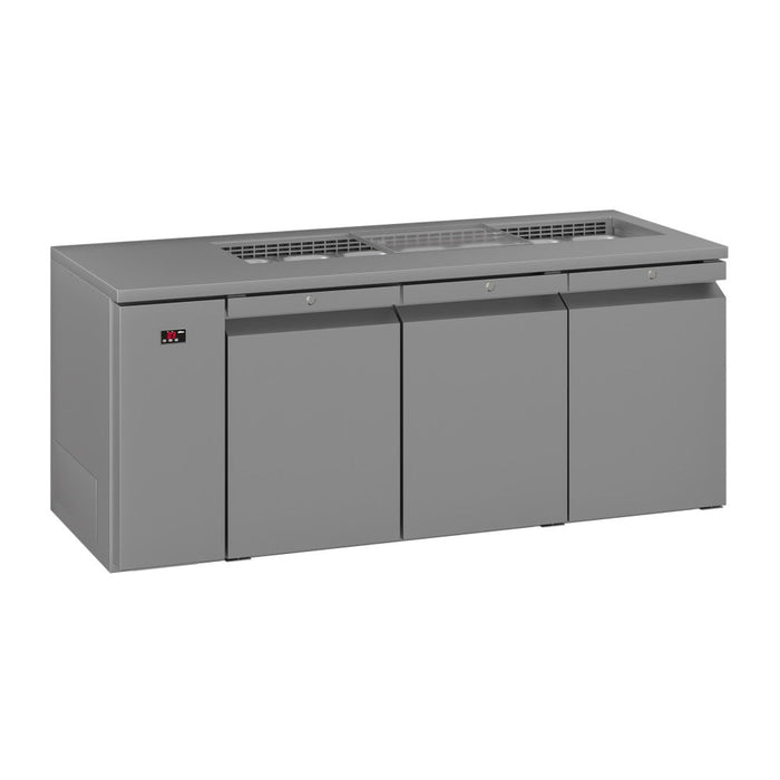 Williams Opal - Three Solid Door Stainless Steel Remote Under Counter Fridge With Blown Air Well - HO3RSSBA
