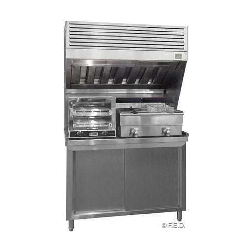 Modular Systems Stainless Steel Bench Top Filtered Hood 1000mm - HOOD1000A