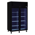 Williams Pearl - Two Glass Door Black Colorbond Upright Display Fridge - HP2GBHC