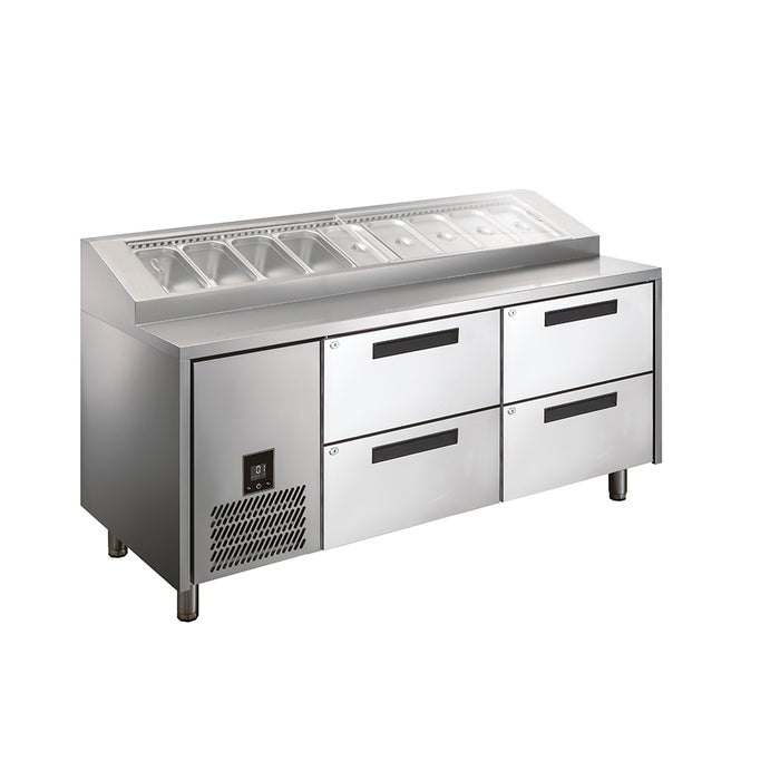 Glacian Pizza Prep with 4 Drawers - HPB1815DD