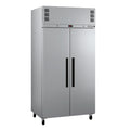 Williams Pearl - Slim Two Solid Door Stainless Steel Upright Storage Fridge - HPR2SSHC