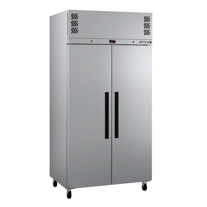 Williams Pearl - Slim Two Solid Door Stainless Steel Upright Storage Fridge - HPR2SSHC