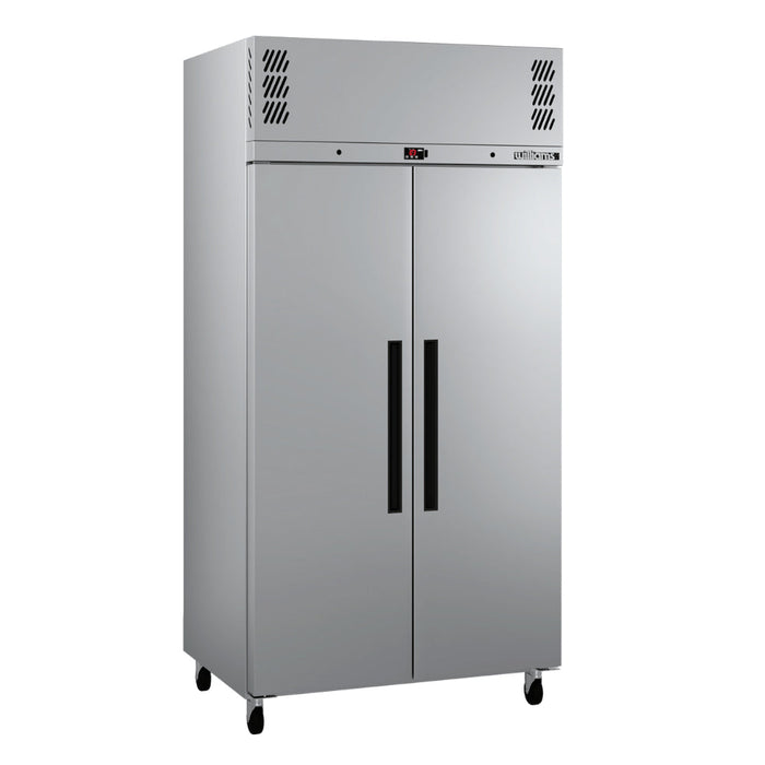 Williams Pearl - Slim Two Solid Door Stainless Steel Upright Storage Fridge - HPR2SS