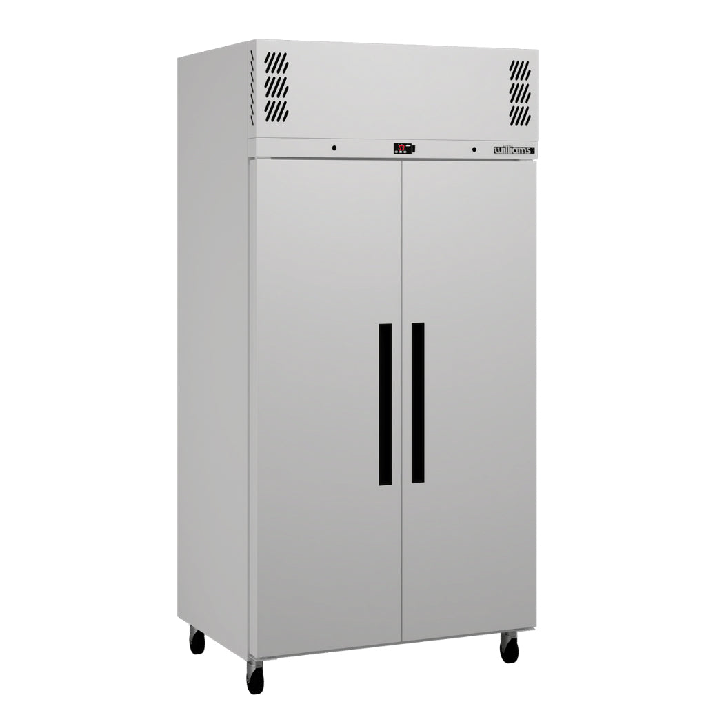 Williams Pearl - Slim Two Solid Door White Colorbond Upright Storage Fridge - HPR2SWHC