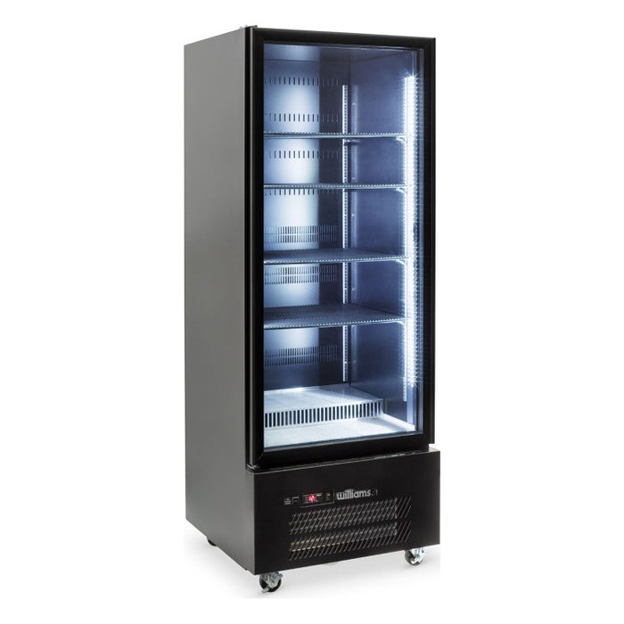 Williams Quartz Star - One Glass Door Black Colorbond Upright Display Fridge - HQS1GBHC