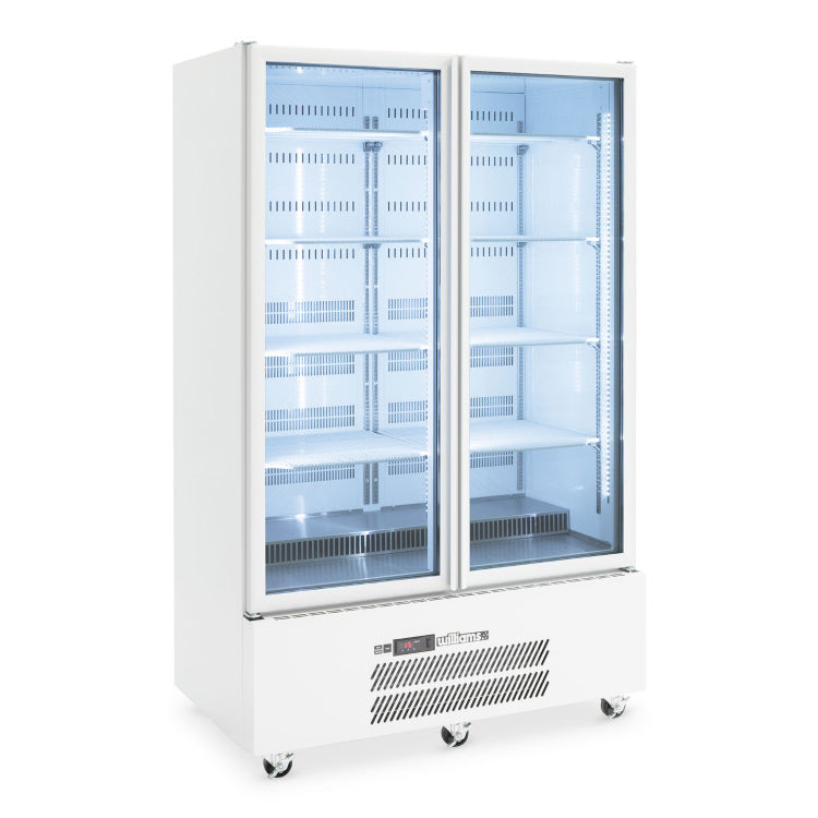 Williams Quartz Star - Two Glass Door White Colorbond Upright Display Fridge - HQS2GWHC