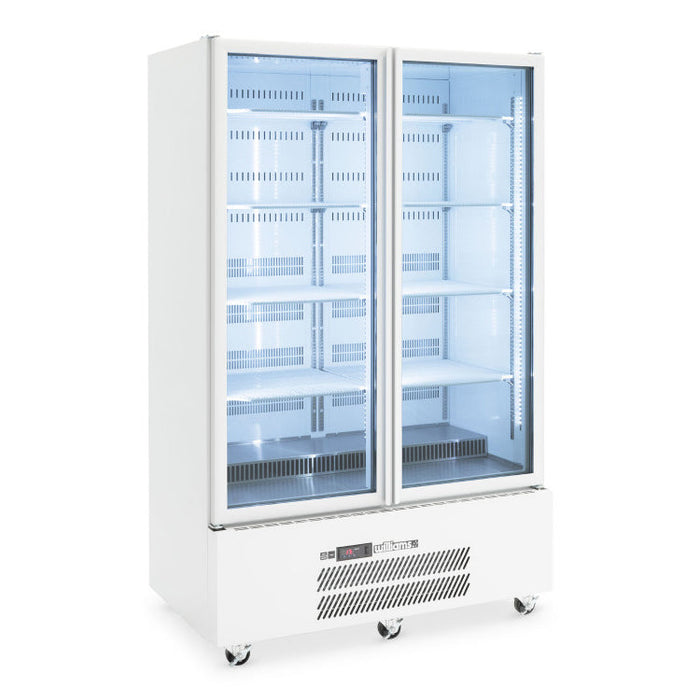 Williams Quartz Star - Two Glass Door White Colorbond Upright Display Fridge - HQS2GWHC