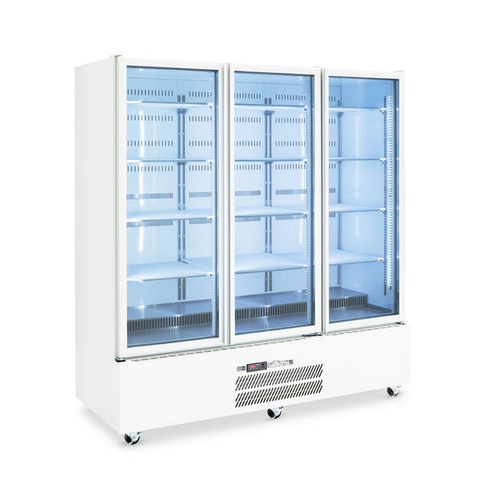 Williams Quartz Star - Three Glass Door White Colorbond Upright Display Fridge - HQS3GWHC