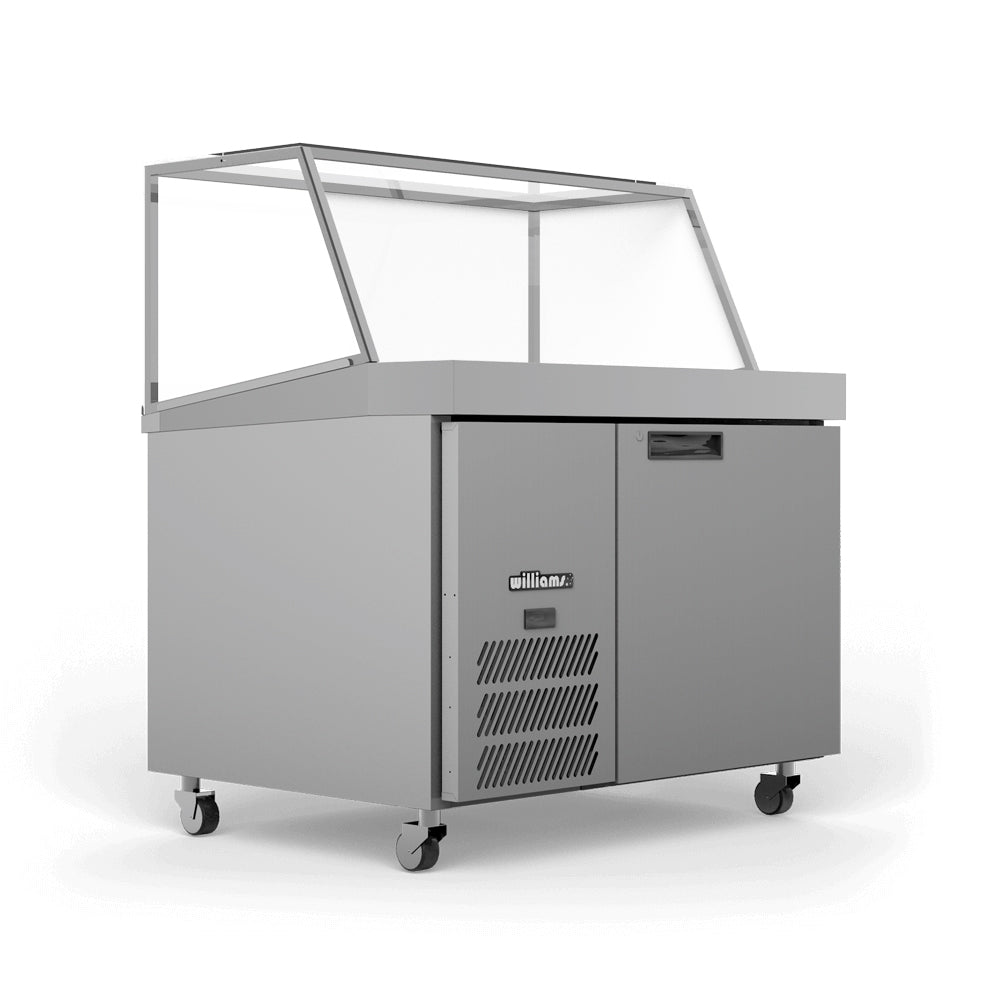 Williams Banksia - One Door Prep Counter Fridge With Angled Blown Air Well - Without Canopy - HSP18UBA-000-N