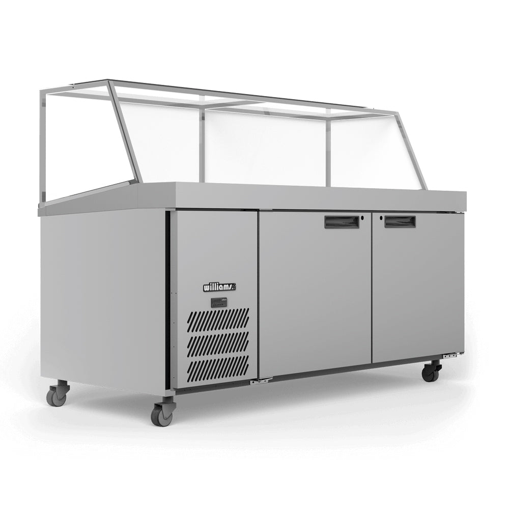 Williams Banksia - Two Door Stainless Steel Prep Counter Fridge With Angled Blown Air Well - Without Canopy - HSP30UBASS-000-N