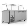Williams Banksia - Two Door White Colorbond Prep Counter Fridge With Angled Blown Air Well and Canopy - HSP30UBA