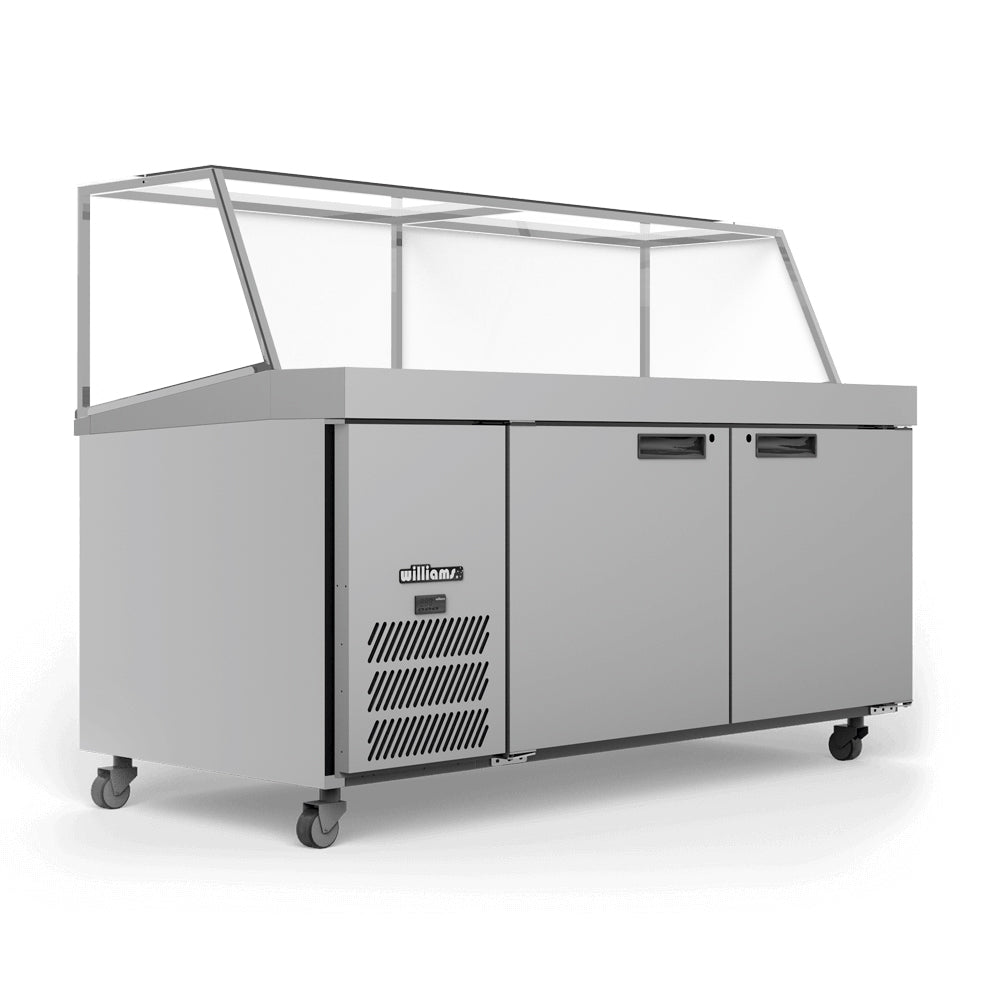 Williams Banksia - Two Door Prep Counter Fridge With Angled Blown Air Well - Without Canopy - HSP30UBA-000-N