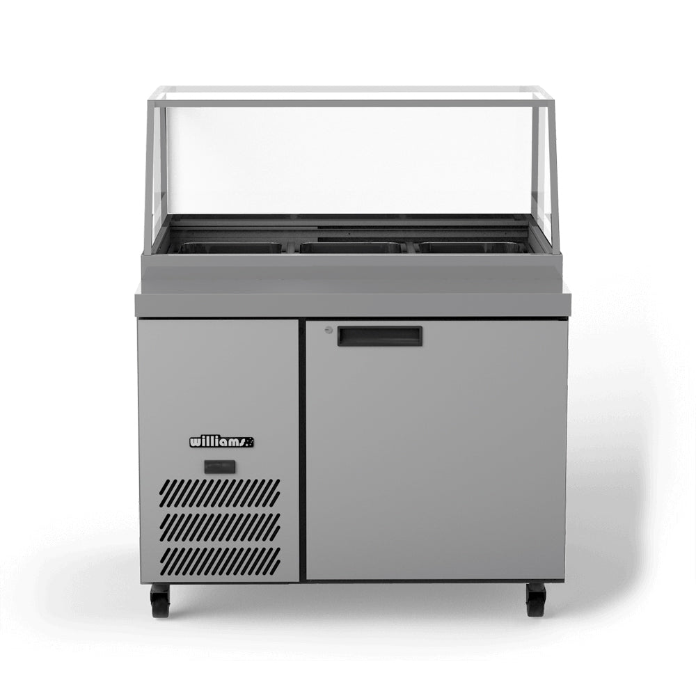 Williams Banksia - One Door Prep Counter Fridge With Flat Blown Air Well - Without Canopy - HSP3UBA-000-N