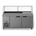 Williams Banksia - Three Door White Colorbond Prep Counter Fridge With Flat Blown Air Well and Canopy - HSP5UBA